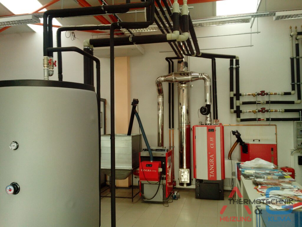 Heizungsanlage mit Pelletkesseln