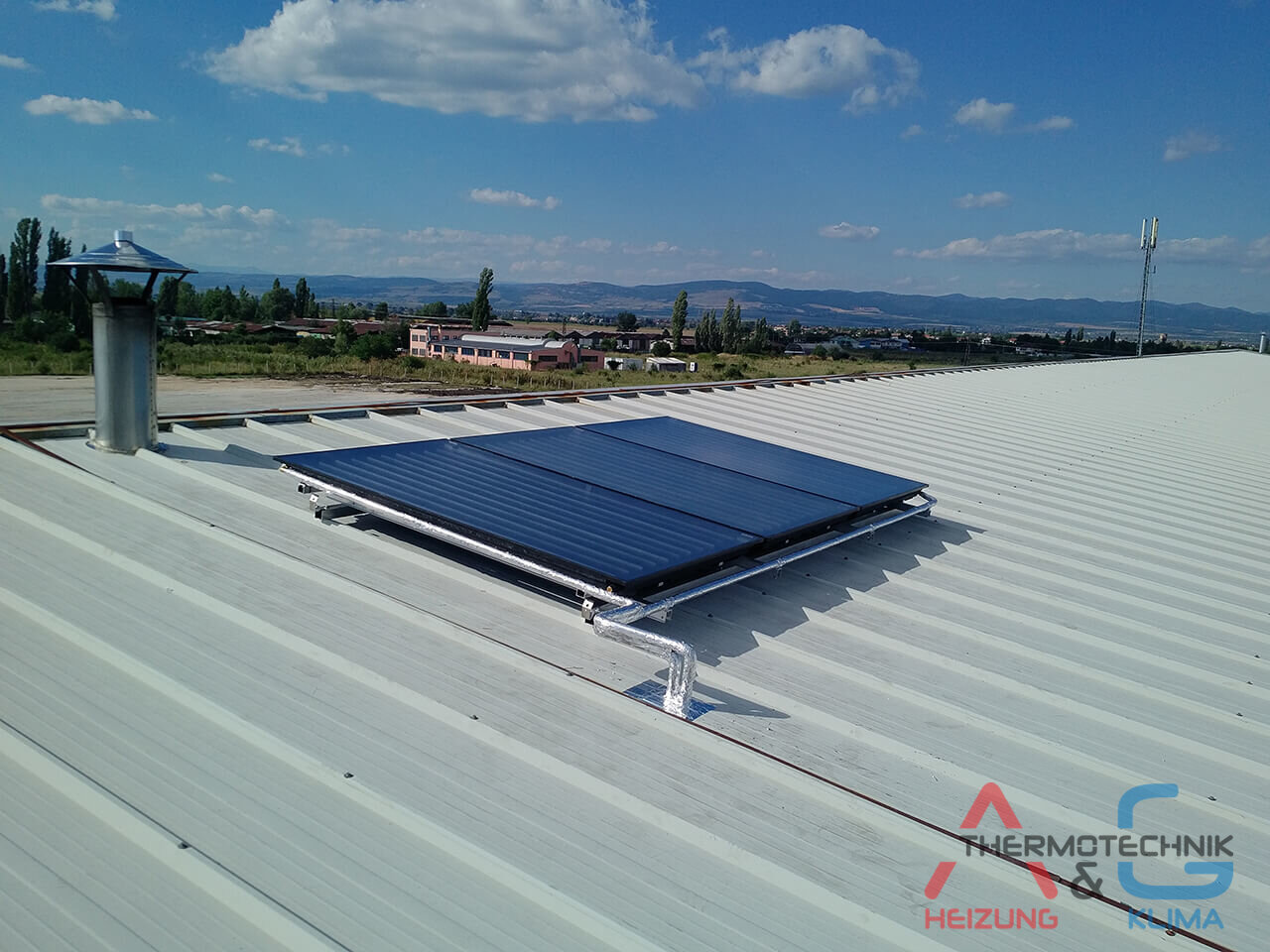 Sonnenkollektoren für Warmwasser