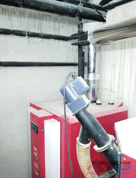 Pelletheizung in Einfamilienhaus