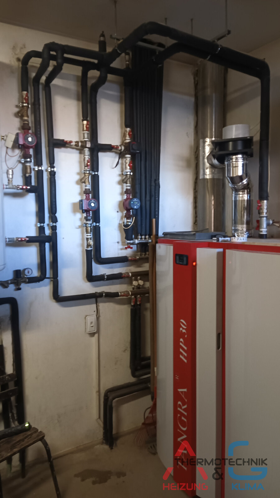 Heizungsanlage mit Pelletkessel