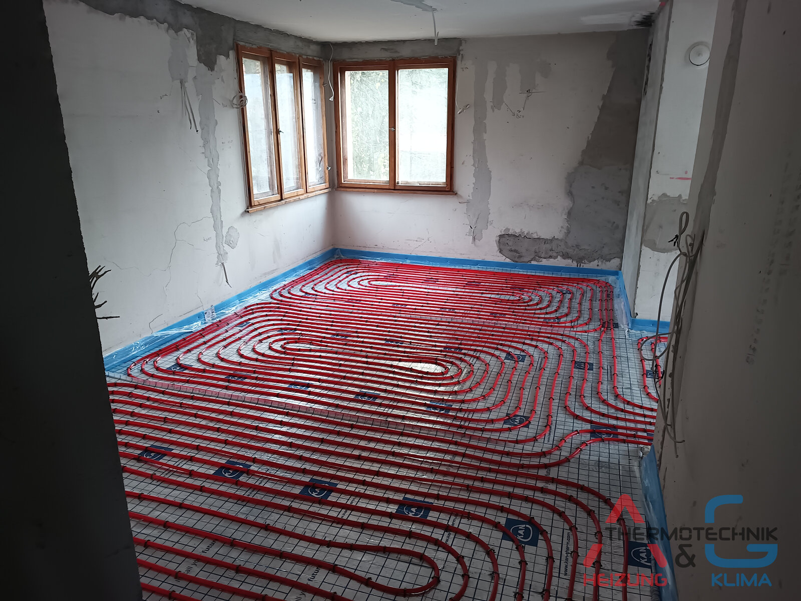 Installation von Fußbodenheizung in einem Haus - Bild 17